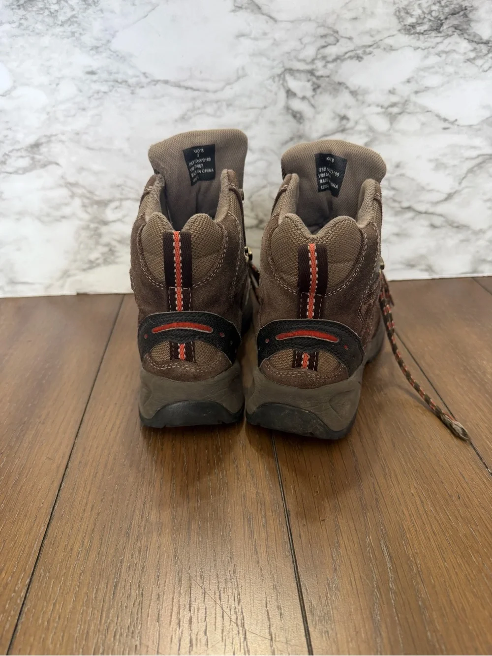 L.L. Bean Kids Brown Hiking Boots - Durable Outdoor Trail Shoes size 3